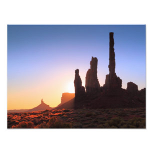 Impression Photo Lever de soleil dans Monument Valley, Arizona