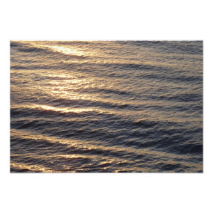 Impression Photo Lever du soleil sur les eaux océaniques Calmer la 