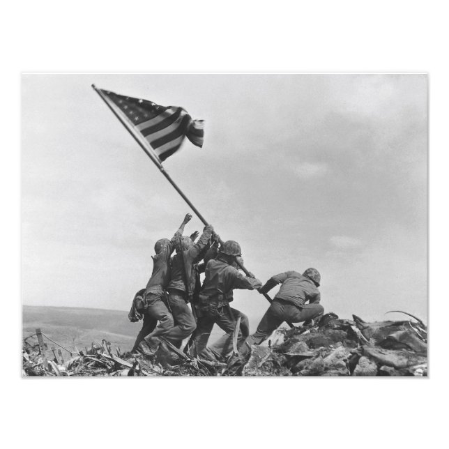 Impression Photo lever le drapeau sur Iwo Jima (Devant)