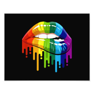 Impression Photo LGBT Rainbow Lip Gay pride