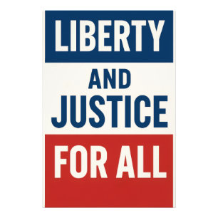 Impression Photo Liberté et Justice Pour Tous – Audacieux Minimalis