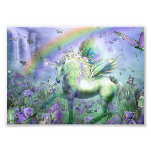 Impression Photo licorne et papillons