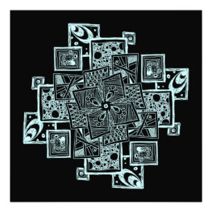 Impression Photo Lignes texturées en noir et blanc