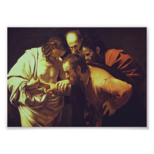 Impression Photo L'Incrédulité de Saint Thomas par Caravaggio
