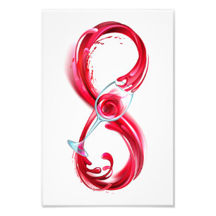 Impression Photo L'infini avec du vin rouge