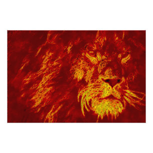 Impression Photo Lion de feu