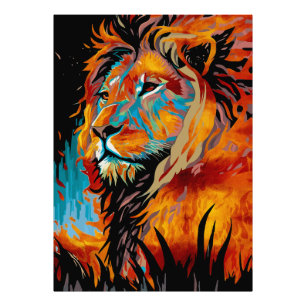 Impression Photo Lion majestueux protégeant les forêts