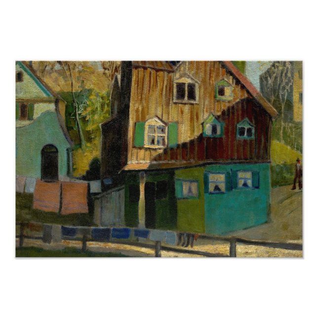 Impression Photo Literie rouge par Grant Wood (Devant)