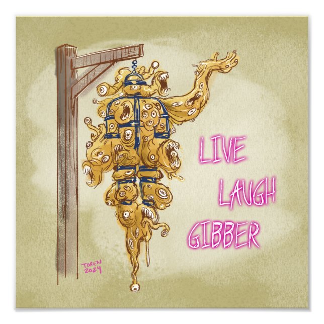 Impression Photo Live Laugh Gibber Print (Devant)