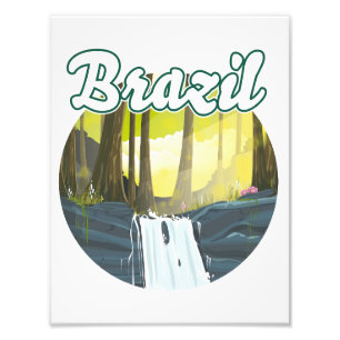 Impression Photo logo de la forêt tropicale du Brésil
