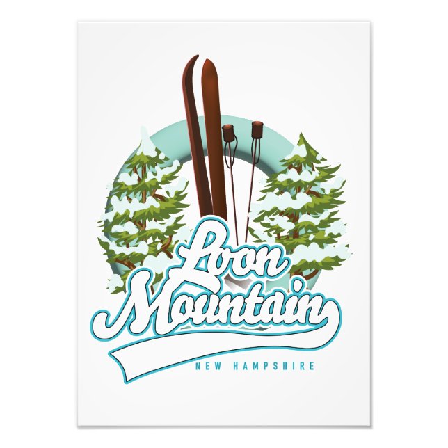 Impression Photo Logo de ski Loon Mountain New Hampshire (Devant)