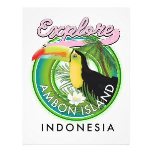 Impression Photo logo de voyage de l'île d'Ambon en Indonésie
