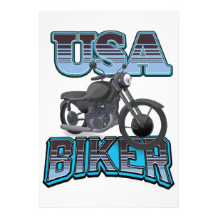 Impression Photo Logo USA Biker