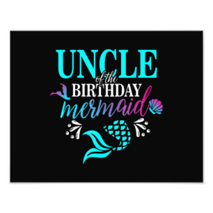 Impression Photo L'Oncle De La Famille De La Sirène D'Anniversaire