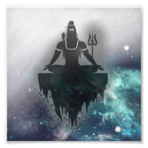 Impression Photo Lord Shiva en position de méditation, un Dieu uni
