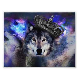 Impression Photo Loup d'animal dans la couronne