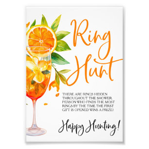 Impression Photo Love at First Spritz Ring Game Ring Chasse Jeu
