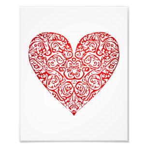 Impression Photo Love Doodle Heart Art Abstrait, No 02
