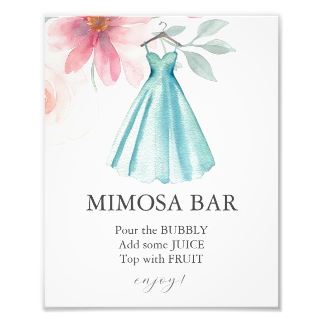 Impression Photo Love is In Bloom Bridal Shower Mimosa Bar Sign (Devant)