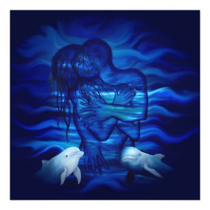 Impression Photo Love, Passion act - paire avec dauphin