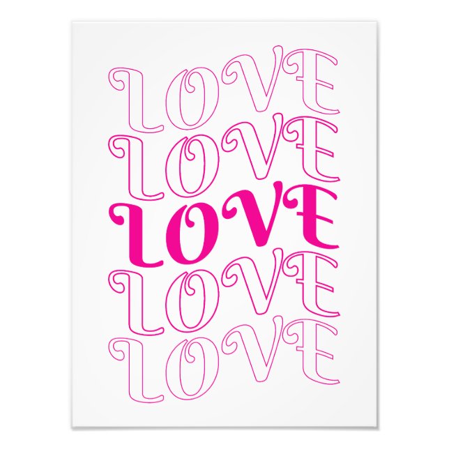 Impression Photo Love Typography (Devant)