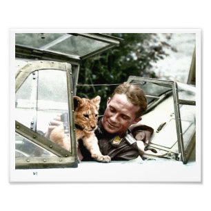 Impression Photo Luftwaffe Ace Franz von Werra et Simba