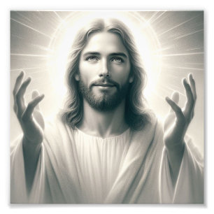 Impression Photo Lumière divine : Un portrait du Seigneur Jésus Chr