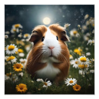 Lune De Cochon Et Marguerites Brown Et Blanche,