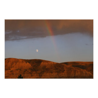 Impression Photo Lune et arc-en-ciel