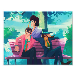 Impression Photo Lupin III the third bench boys print