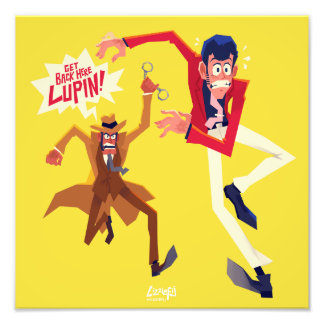 Impression Photo Lupin III the third Zenigata chase print