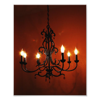 Impression Photo Lustre gothique en chambre rouge