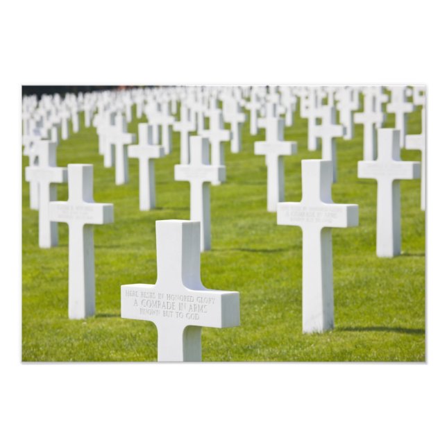 Impression Photo Luxembourg, Hamm Cimetière militaire américain (Devant)