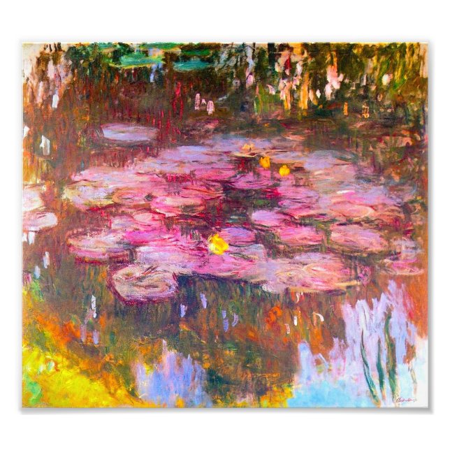 Impression Photo Lys d'eau violet Monet Imprimer (Devant)