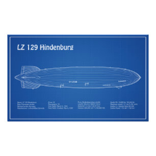 Impression Photo LZ 129 Hindenburg - Plan directeur des avions AD