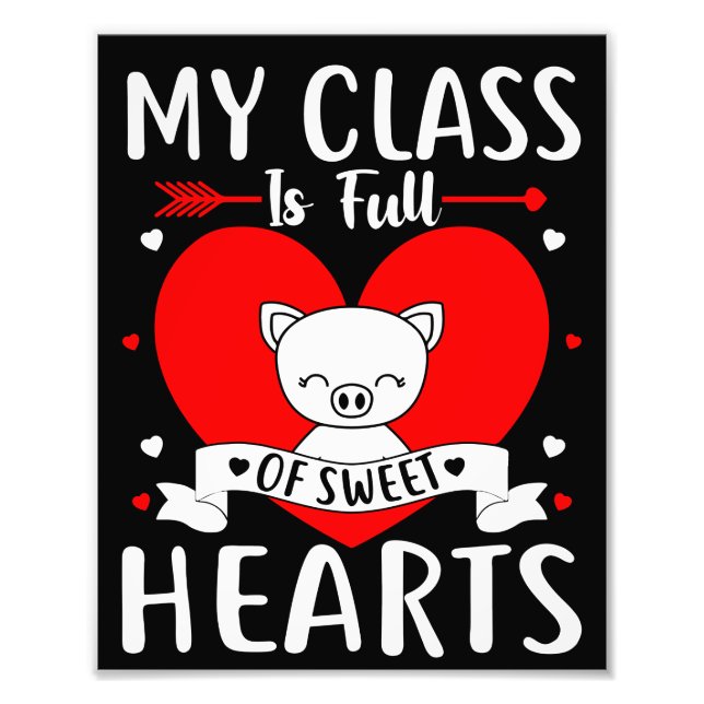 Impression Photo Ma Classe Est Pleine De Coeurs Sucrés Valentine (Devant)