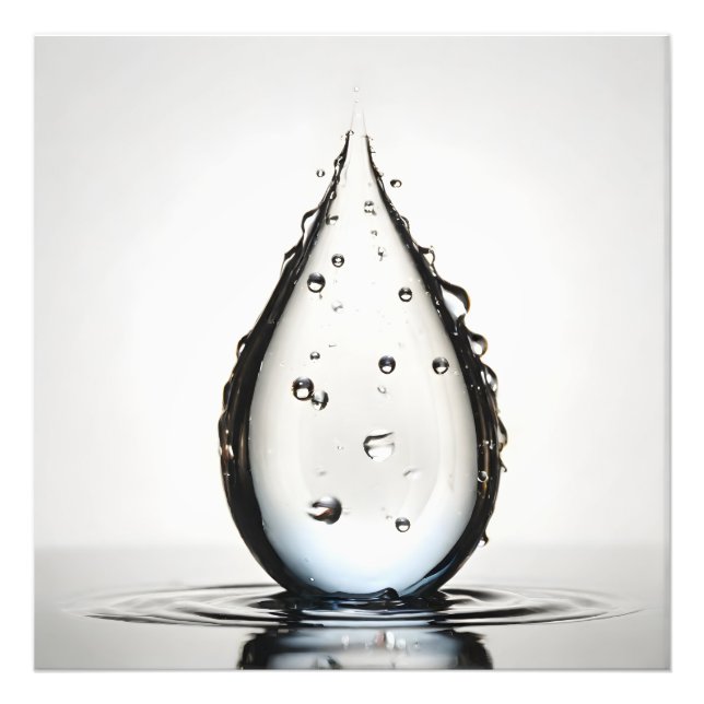 Impression Photo Macro goutte d'eau (Devant)