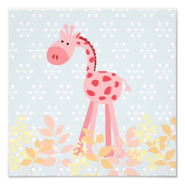 Impression Photo Maggie's Menagerie Nursery Prints : Cherry Giraffe (Devant)