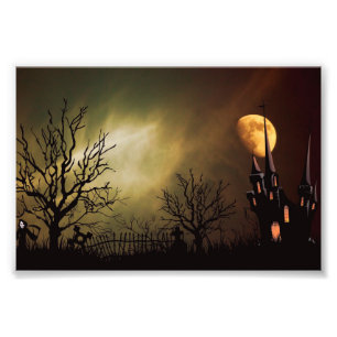 Impression Photo Maison hantée d'Halloween