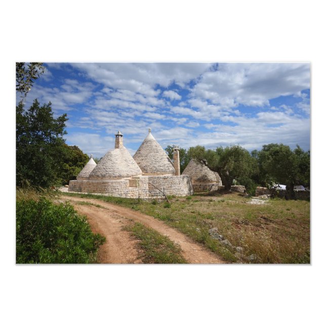 Impression Photo Maisons Trulli dans les Pouilles/Pouilles (Devant)