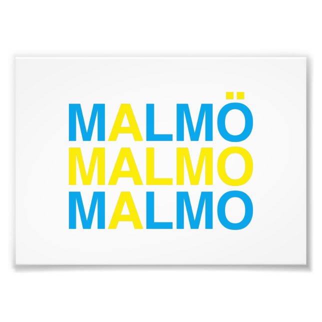 Impression Photo MALMO Swedish Flag (Devant)