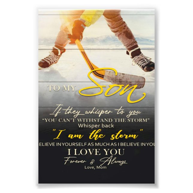 Impression Photo Maman À mon Fils Cadeau, Son Idée Cadeau Anniversa (Devant)