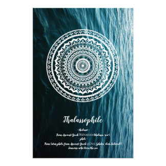 Impression Photo Mandala Blanc Laissez la mer vous libérer