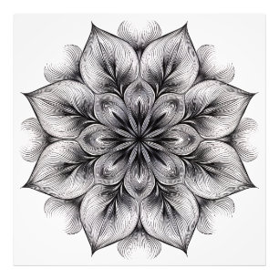 Impression Photo Mandala Fleurie en Couches