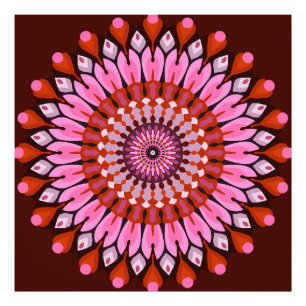 Impression Photo Mandala rose