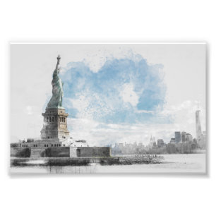 Impression Photo Manhattan Nyc Liberty Statue