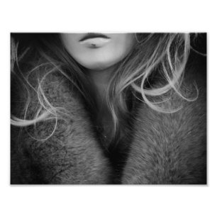 Impression Photo Mannequin blond en noir et blanc