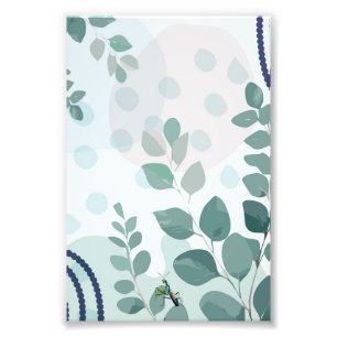 Impression Photo Mante Religieuse Eucalyptus Art Botanique Australi