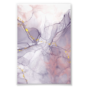 Impression Photo Marbre Violet et Or