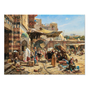 Impression Photo Marché à Jaffa Gustav Bauernfeind